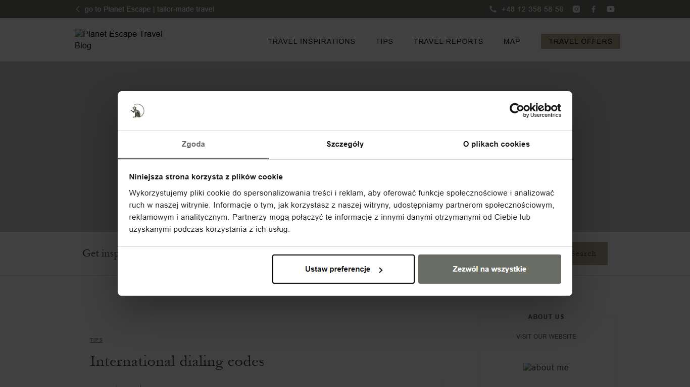 International Dialing Codes – Adventure Vacations with Planet Escape